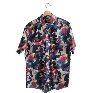 EDDIE BAUER Men's Multicolor Floral Button Down Shirt Size TL